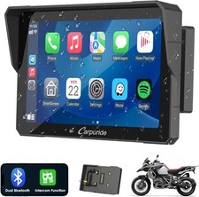 Carpuride W702B Pro Motorcycle Carplay Screen with Mount Wireless CarPlay