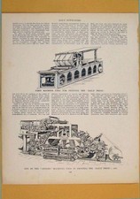 Original Old Antique Print
