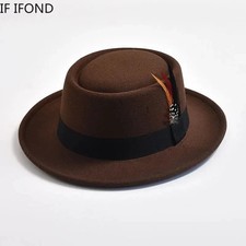 Vintage Pork Pie Hat Mens Felt