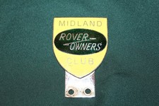 Midland Rover Owners Club 1960s Enamel Car Badge by Butlers Birmingham