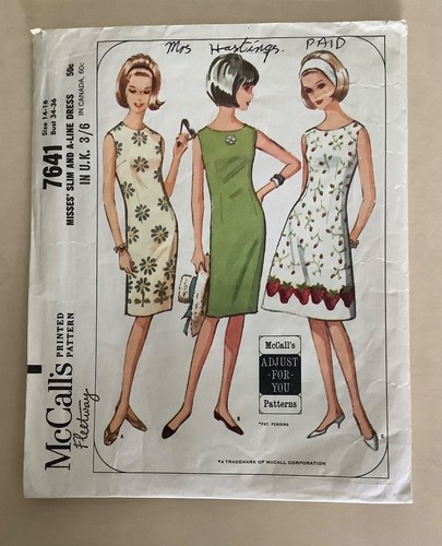 Mccall 7641 sewing pattern - 7641,