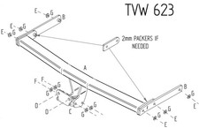 Towtrust Fixed Flange Towbar