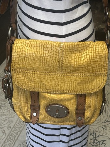 Fossil maddox yellow leather - maddox,