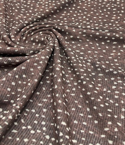 Brown spot print mesh - mesh, fabric