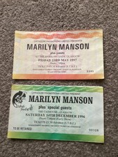 MARILYN MANSON  1996+1997 concert gig tickets