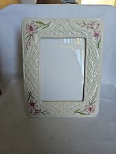 Belleek Bone China Ireland Country Trellis 7'' Picture Frame