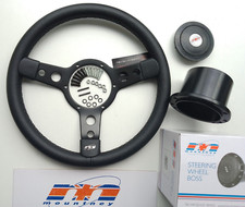 Austin Mini Cooper, Classic Clubman 1275, 13 Inch Steering Wheel + Boss Mountney