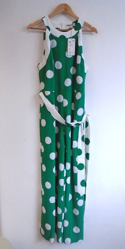 Boden green polkadot jumpsuit - boden,