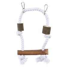 Naturals Wood & Rope Swing Parrot Toy