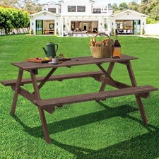 6 Seater Wooden Picnic Table