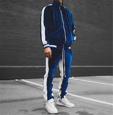 Mens Velvet Tracksuit 2 Pcs