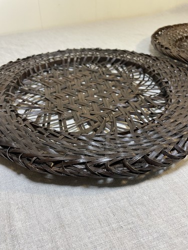 Woven wicker rattan charger - woven,