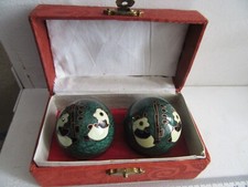 Vintage feng shui / health balls,with chimes ( panda design )