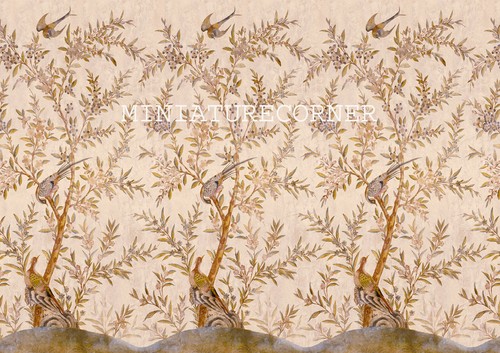 Dolls house wallpaper mural - house,