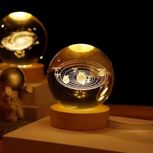 Crystal ball night light - 3d,