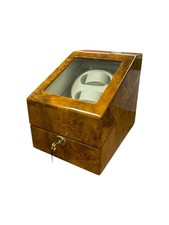 Dual Automatic Watch Winder Display Case 5 x Wristwatches TESTED WORKING