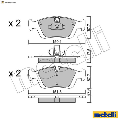 Brake pad set disc - set,