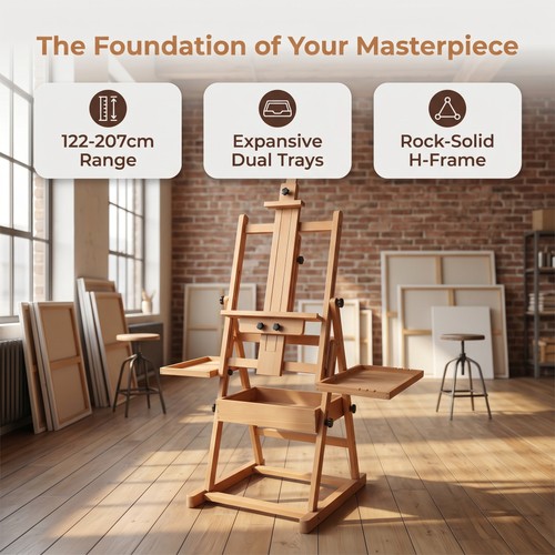 Wooden studio easel for - wooden,