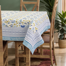 Indian Hand Block Printed Table cloth Cotton Cover Set 60x90