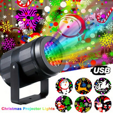USB LED CHRISTMAS PROJECTOR LIGHTS OUTDOOR/INDOOR PROJECTION LAMP 16 PATTERNS🎁