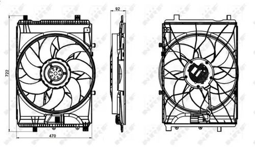 Radiator fan single - radiator,