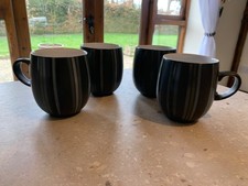 4 x Lovely Denby Large Jet Stripes Mugs **CHECK OUT MY OTHERS**