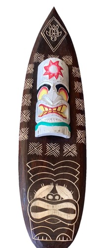 Tiki mask surfboard - tiki,