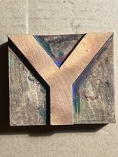 Letterpress Y  8 X7 X2 Cm