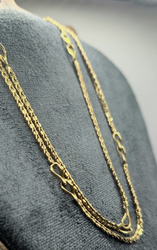 9ct gold fancy link necklace - fancy,