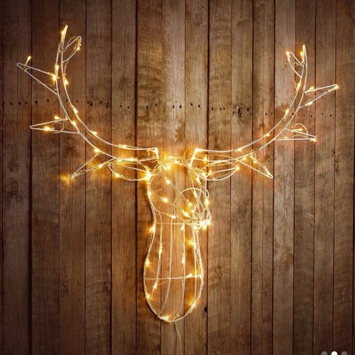 85cm stag head christmas - head, metal