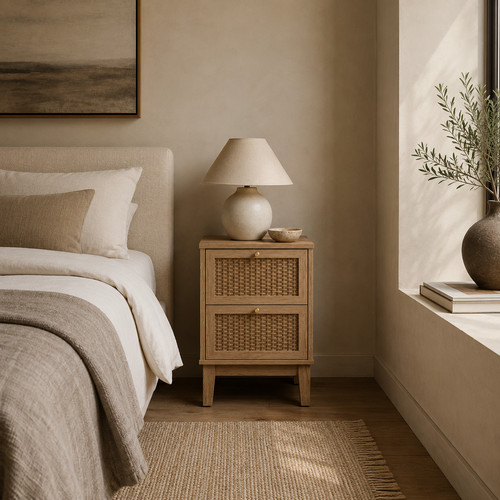 Lille oak veneer and rattan - lille,