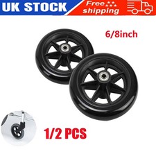 6/8 Inch Heavy Duty Wheelchair Front Castor Wheels Flexible Solid Tire Wheel