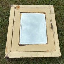 VINTAGE METAL BATHROOM / MEDICAL WALL CABINET DISTRESSED MIRROR RESTORATION 