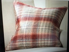 NEXT Tweedy  Red Carnford  Woven Check Cushion COVER  50x50 CM  GOES Curtains