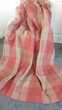 Red & Green Tartan Checked Curtains Highland Country Heavy Warm 66"W x 72"L