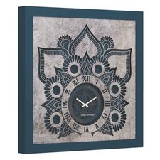 Teal 80cm Oversize Large Square Modern Wall Clock Silent - RRP £390
