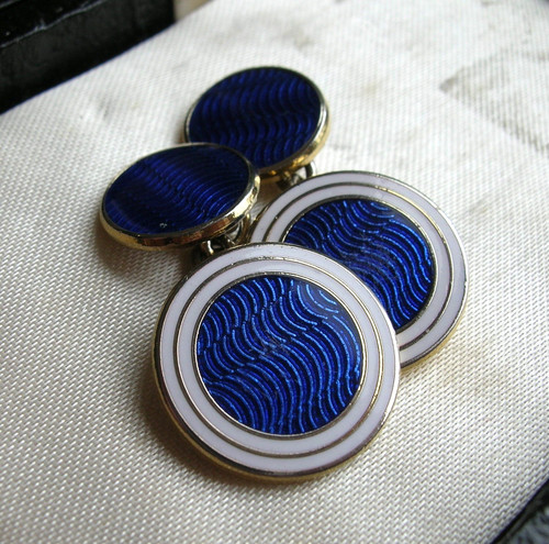 Vintage blue guilloche - lb&b,