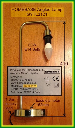 Bedside angled lamp homebase - bedside,