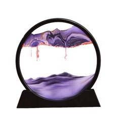 3D Hourglass Moving Sand Art Picture Glass Deep Sea Sandscape Quicksand Painting