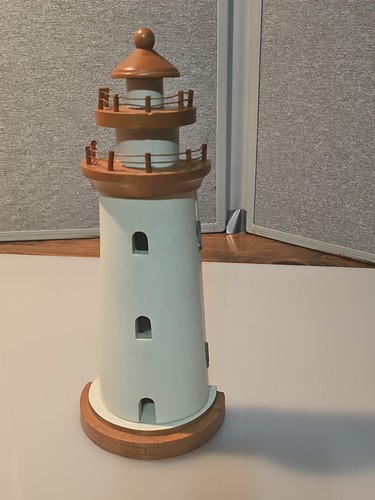 Vtg wooden lighthouse key - wooden,