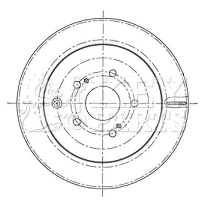 Key parts kbd5196 brake disc - kbd5196,