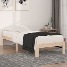 Bed Frame Solid Pinewood Brown