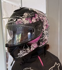 HJC IS-17 Barbwire Pink Motorcycle Helmet - Ladies Small  55-56cm- used once 