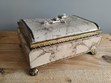 Art Deco Blue Bird Confectionery Faux Marble Toffee Tin Harry Vincent 1930s Rose