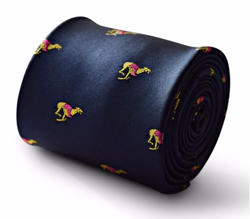 Navy blue mens tie with - navy,