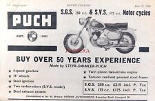 PUCH 'S.G.S. 250cc & S.V.S. 175cc' 1960 Motorcycles Advert #1 : 669/160