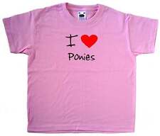 I Love Heart Ponies Pink Kids T-Shirt