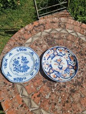2 Antique Chinese Qianlong , Japanese Imari plates damaged repaired Research 9"