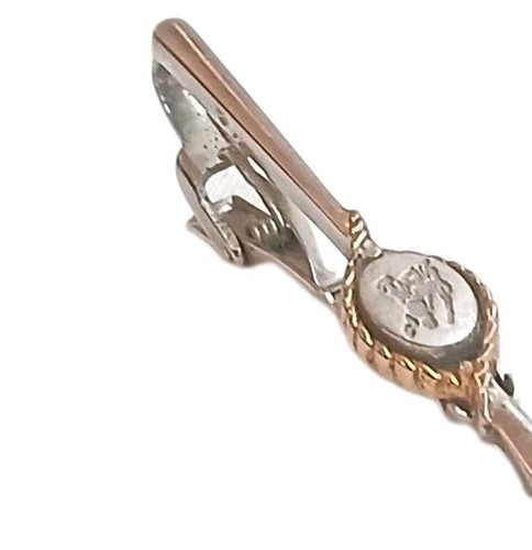 Burberry tie clip silver - silver, tone