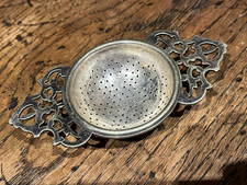 Vintage EPNS Silver Plate Tea Strainer Made in England Patent 233144 c1930s